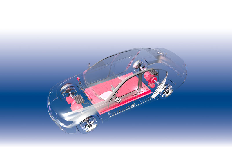 Battery pack of an electric car