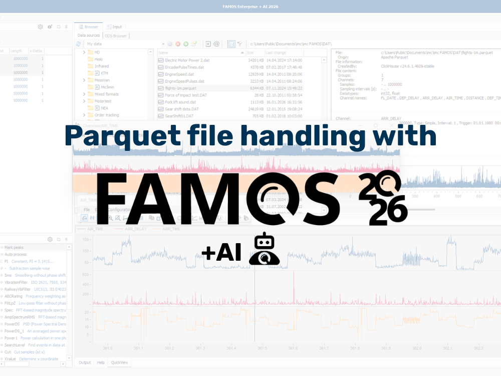 Parquet file handling with FAMOS 