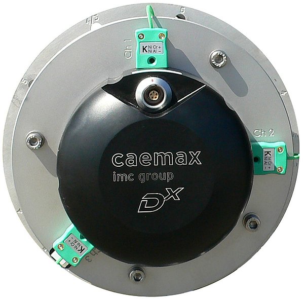 Measuring system for wireless transmission of the brake disk temperature